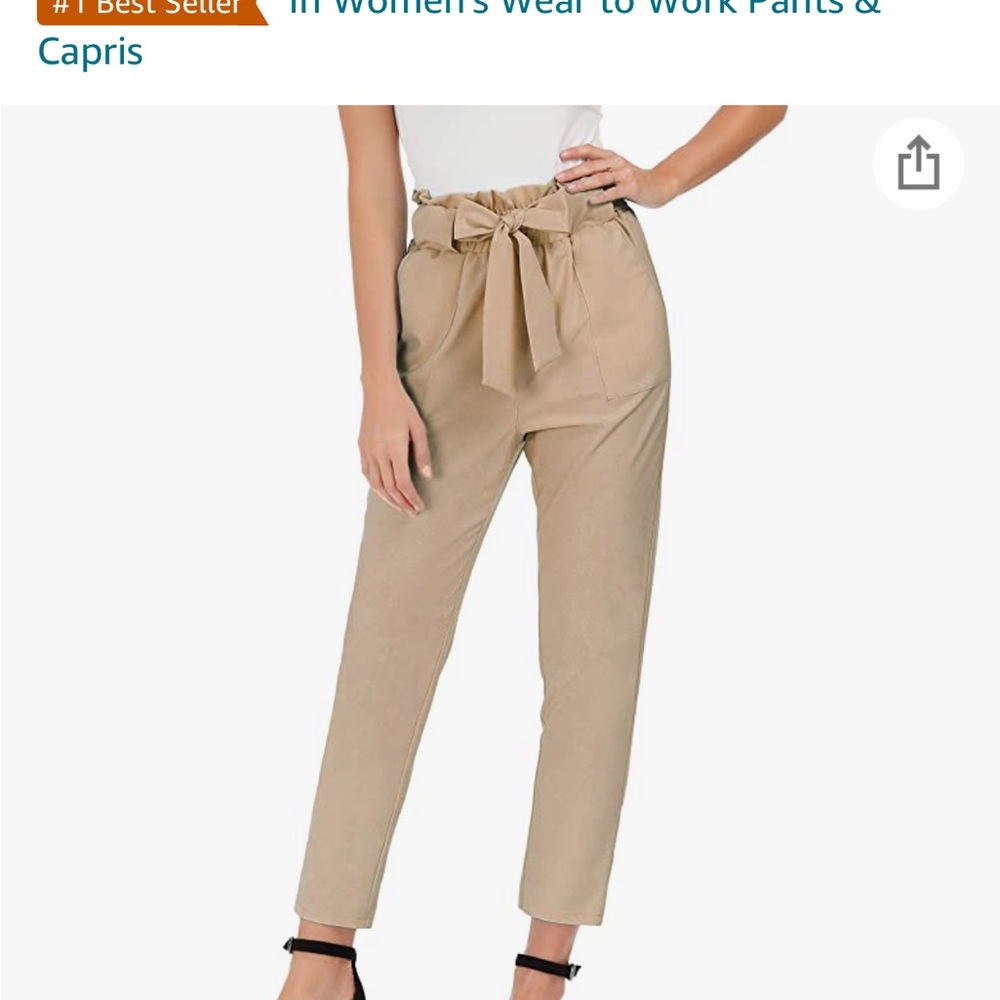 Amazon high waisted slacks with belt